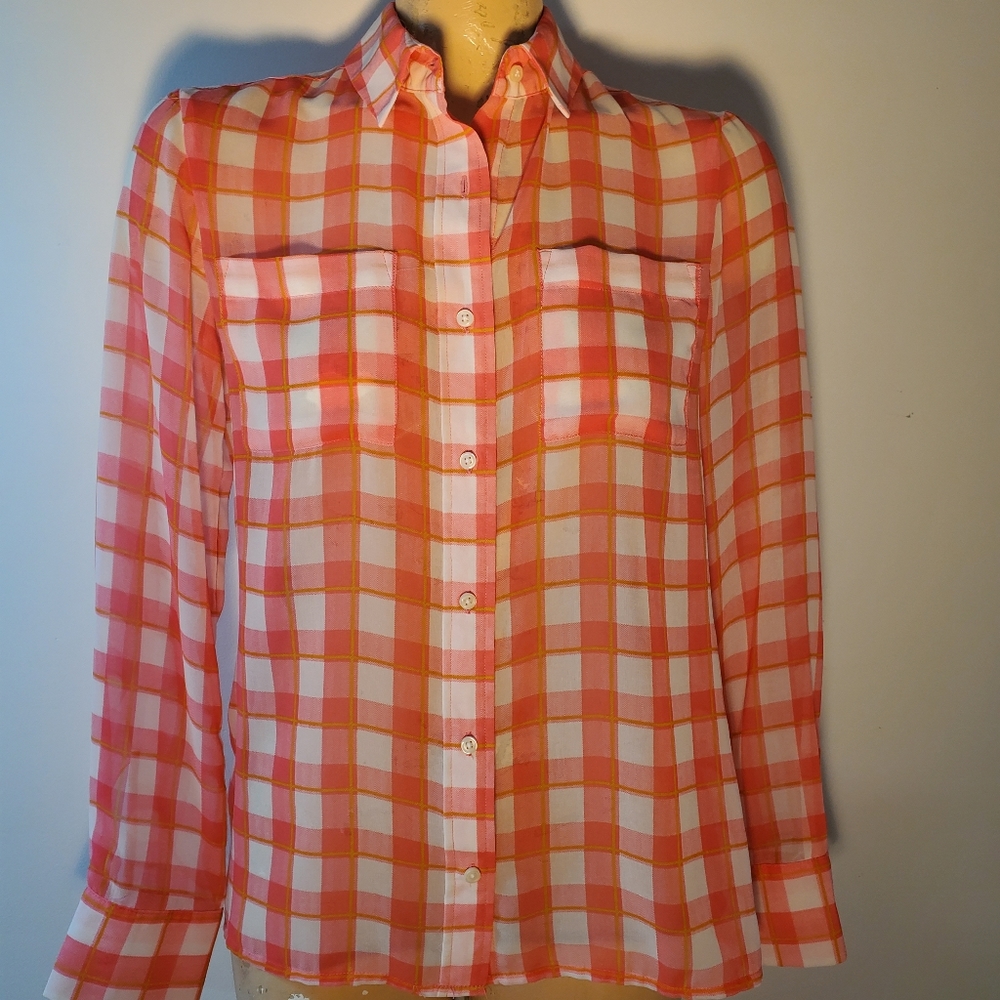 Sheer, Banana Republic Blouse in Peach